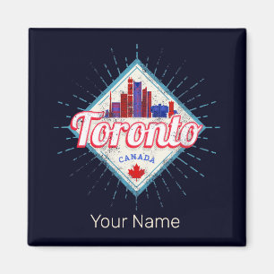 Toronto Skyline Ontario Retro Canada Vintage Magnet