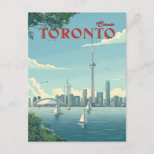Toronto Skyline Sails Away Postcard