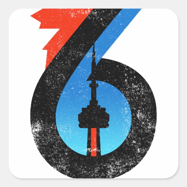 Toronto The Six Square Sticker (Front)