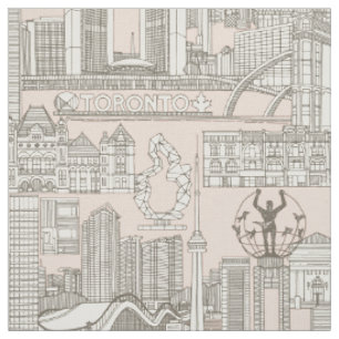 Toronto toile barkchip peach dust fabric