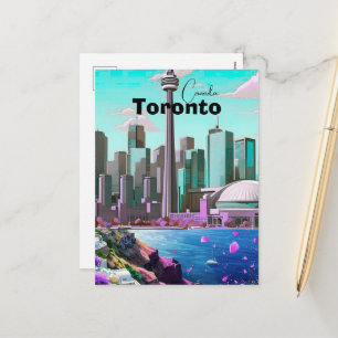 Toronto Travel Postcard, canada Travel Postcard, T Holiday Postcard