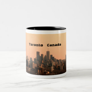 Toronto view Two-Tone coffee mug
