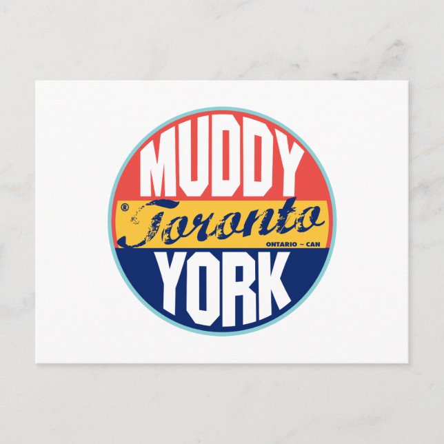 Toronto Vintage Label Postcard (Front)