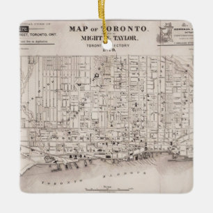 Toronto Vintage Map  Ceramic Ornament
