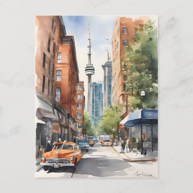 Toronto watercolor art postcard (Front)