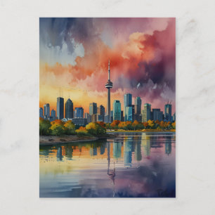 Toronto watercolor art postcard