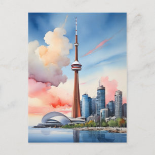 Toronto watercolor art postcard