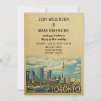 Toronto Wedding Invitation Vintage Canada