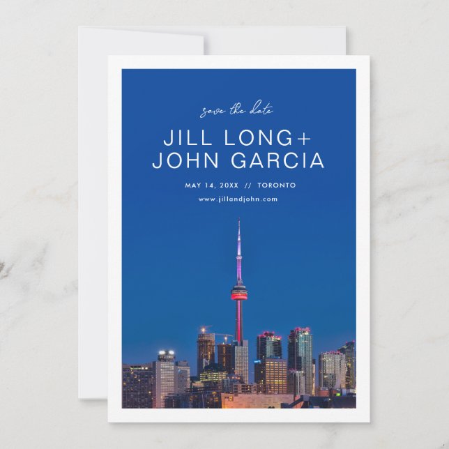 Toronto Wedding Save the Date Invitation (Front)
