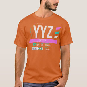 Toronto YYZ Airport Code Baggage Tag D T-Shirt