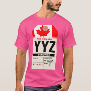 Toronto (Yyz) Ontario Canada Airline Luggage Tag T-Shirt