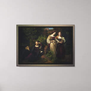 Torquato Tasso and the Two Leonores Canvas Print