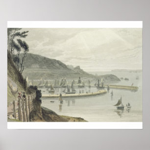 Torquay, Devon, from Volume VIII of 'A Voyage Arou Poster