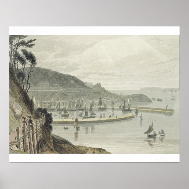 Torquay, Devon, from Volume VIII of 'A Voyage Arou Poster (Front)