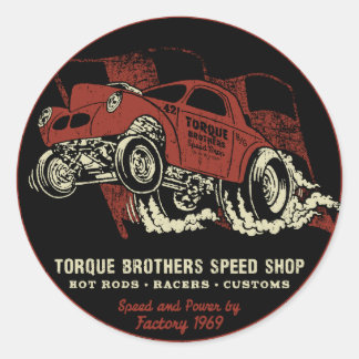 Torque Brothers TB018A Classic Round Sticker