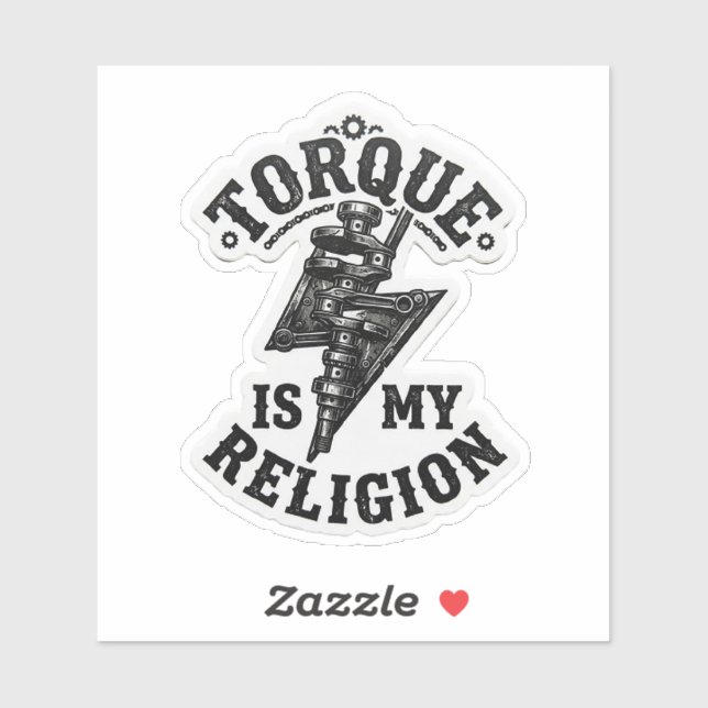 Torque Is My Religion Biker Decal (Sheet)