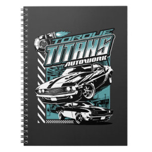 TORQUE TITANS AUTOWORKS - USA LEGEND CARS NOTEBOOK
