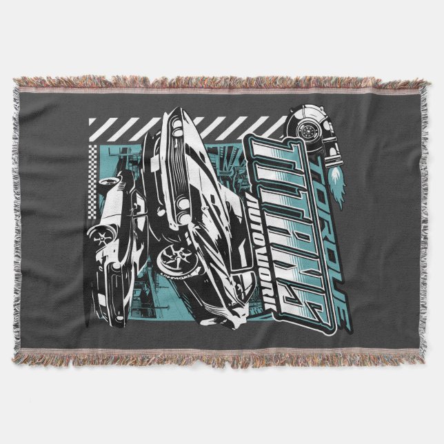 TORQUE TITANS AUTOWORKS - USA LEGEND CARS THROW BLANKET (Front)