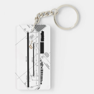 Torrance Airport chart / taxi diagram  Keychain