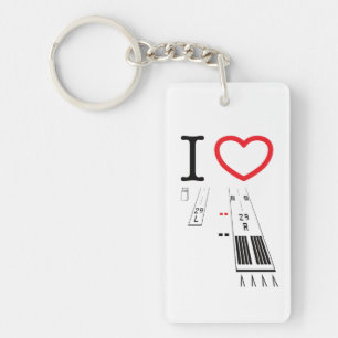 Torrance Airport Runways 29L / 29R - 11L / 11R Key Ring