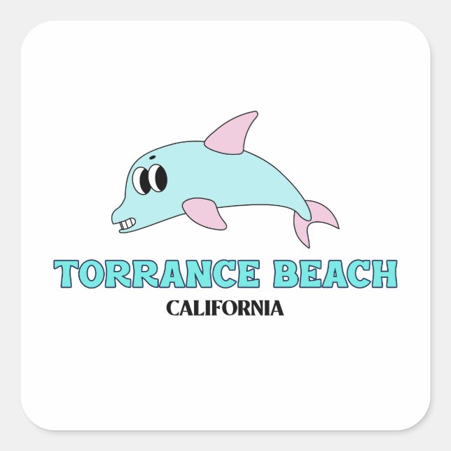 Torrance Beach - California Square Sticker (Front)