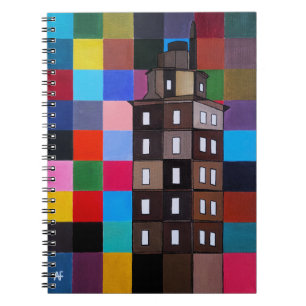 Torre de Hércules Abstract Painting by Alfred Fox Notebook