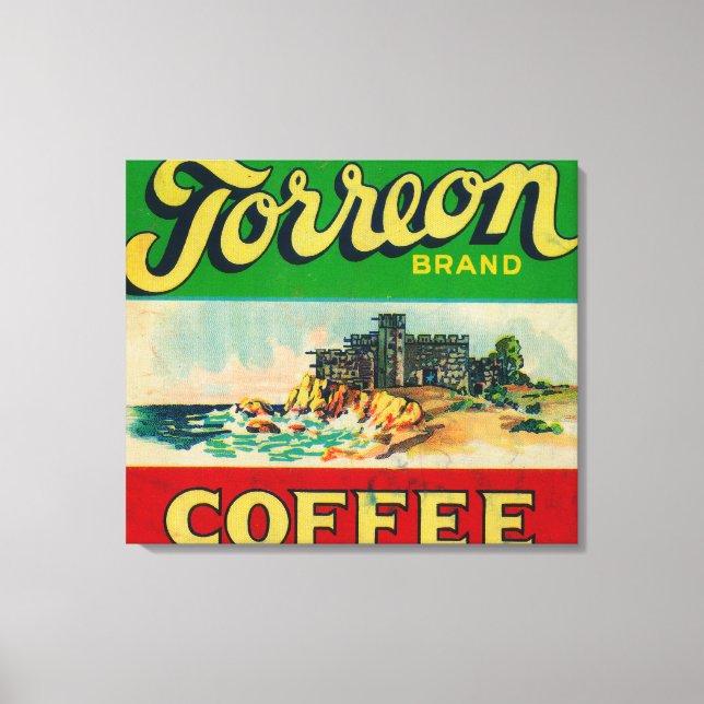 Torreon Coffee Label Canvas Print (Front)