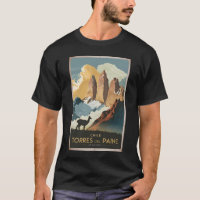 Torres del Paine Chile Illustration Travel Art