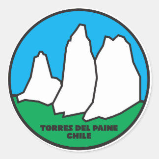 Torres del Paine Classic Round Sticker