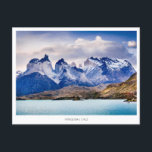 Torres del Paine in Patagonia,  Chile Holiday Postcard<br><div class="desc">Postcard with famous Torres del Paine in Patagonia,  Chile - South America</div>