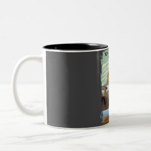 Torres Del Paine Natonal Park Vintage Minimal Chil Two-Tone Coffee Mug