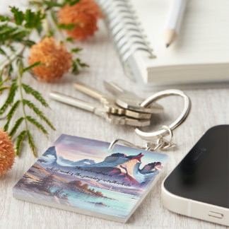 Torres del Paine Park, Chile & Quote	 Key Ring
