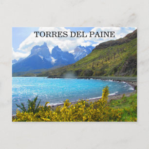 torres del paine park postcard