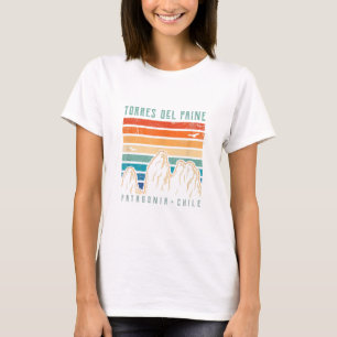 Torres del Paine T Shirt Retro Chile Mountain Hiki