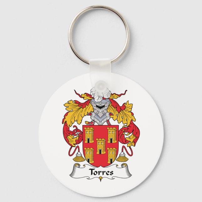 Torres Family Crest Key Ring (Front)