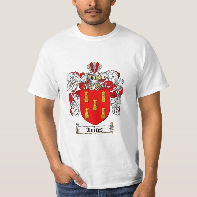 Torres Family Crest - Torres Coat of Arms T-Shirt (Front)