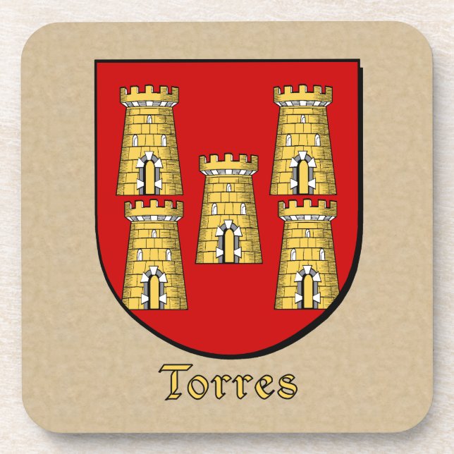 Torres Family Shield Coaster (Front)