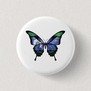 Torres Strait Islands Swallowtail Butterfly Flag 3 Cm Round Badge