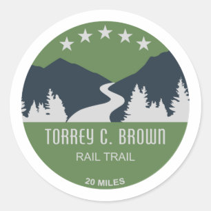 Torrey C. Brown Rail Trail Maryland Classic Round Sticker