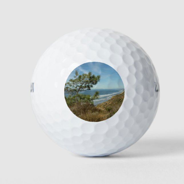 Torrey Pine and California Coastline Landscape Golf Balls (Front)