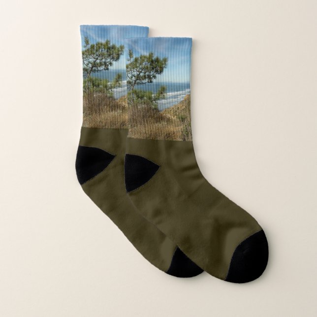 Torrey Pine and California Coastline Landscape Socks (Pair)
