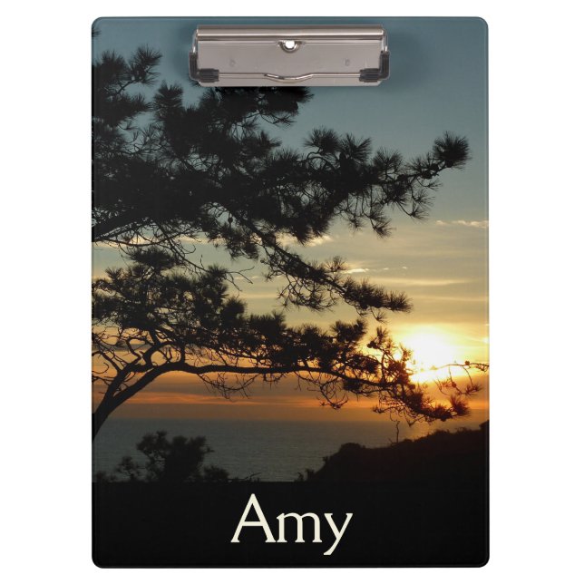 Torrey Pine Sunset I California Landscape Clipboard (Front)