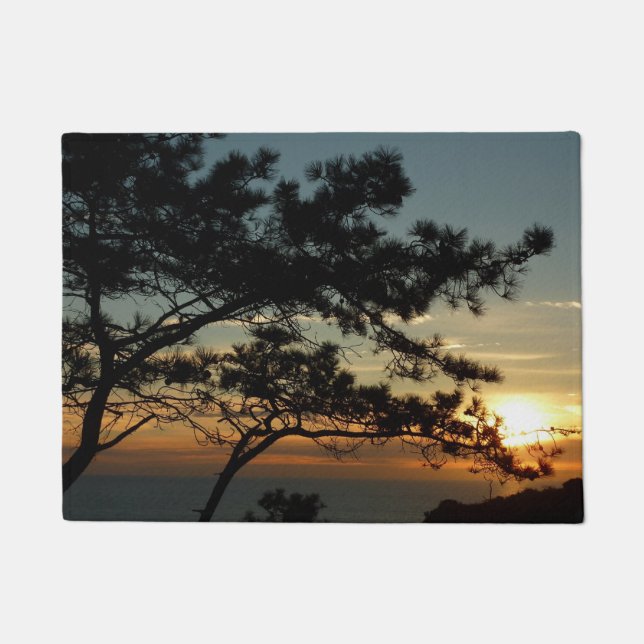 Torrey Pine Sunset I California Landscape Doormat (Front)