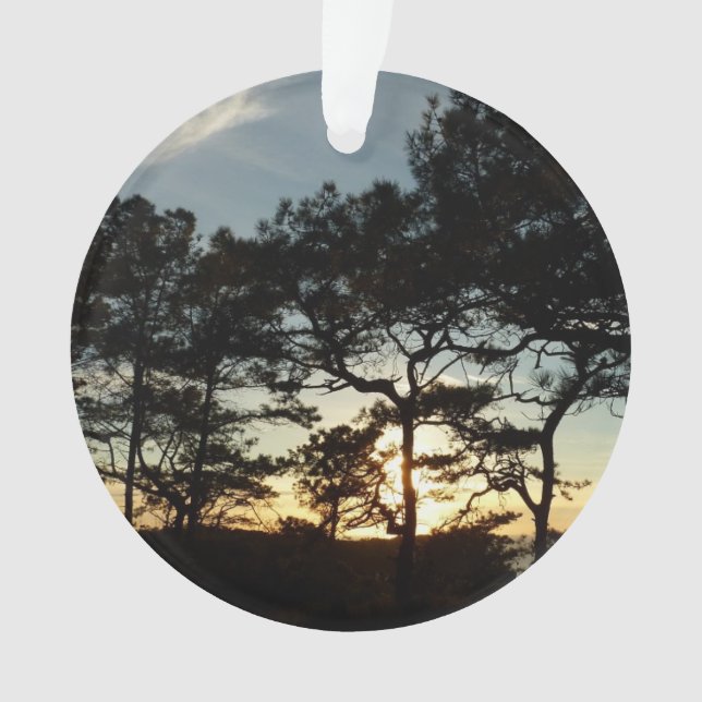 Torrey Pine Sunset II California Landscape Ornament (Front)