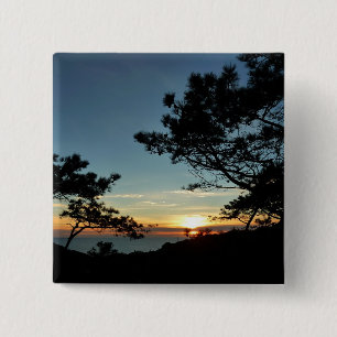 Torrey Pine Sunset III California Landscape 15 Cm Square Badge
