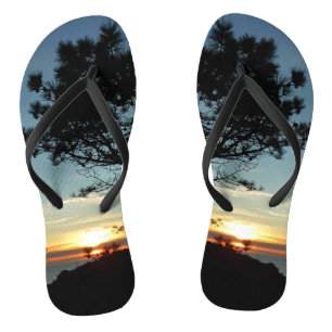 Torrey Pine Sunset III California Landscape Flip Flops