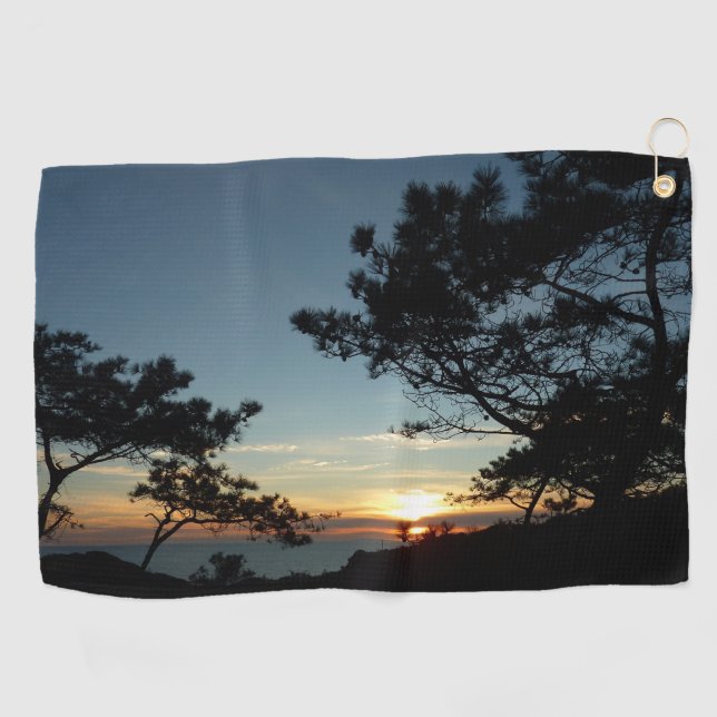 Torrey Pine Sunset III California Landscape Golf Towel (Horizontal)