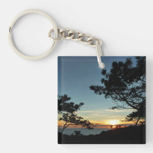 Torrey Pine Sunset III California Landscape Key Ring