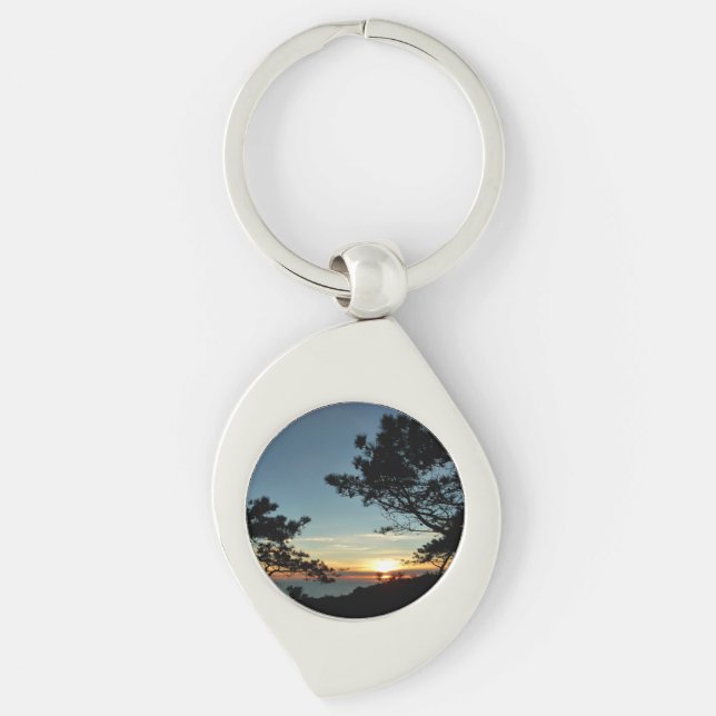 Torrey Pine Sunset III California Landscape Key Ring (Front)