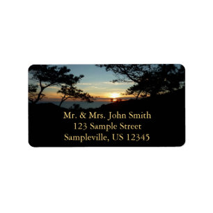 Torrey Pine Sunset III California Landscape Label